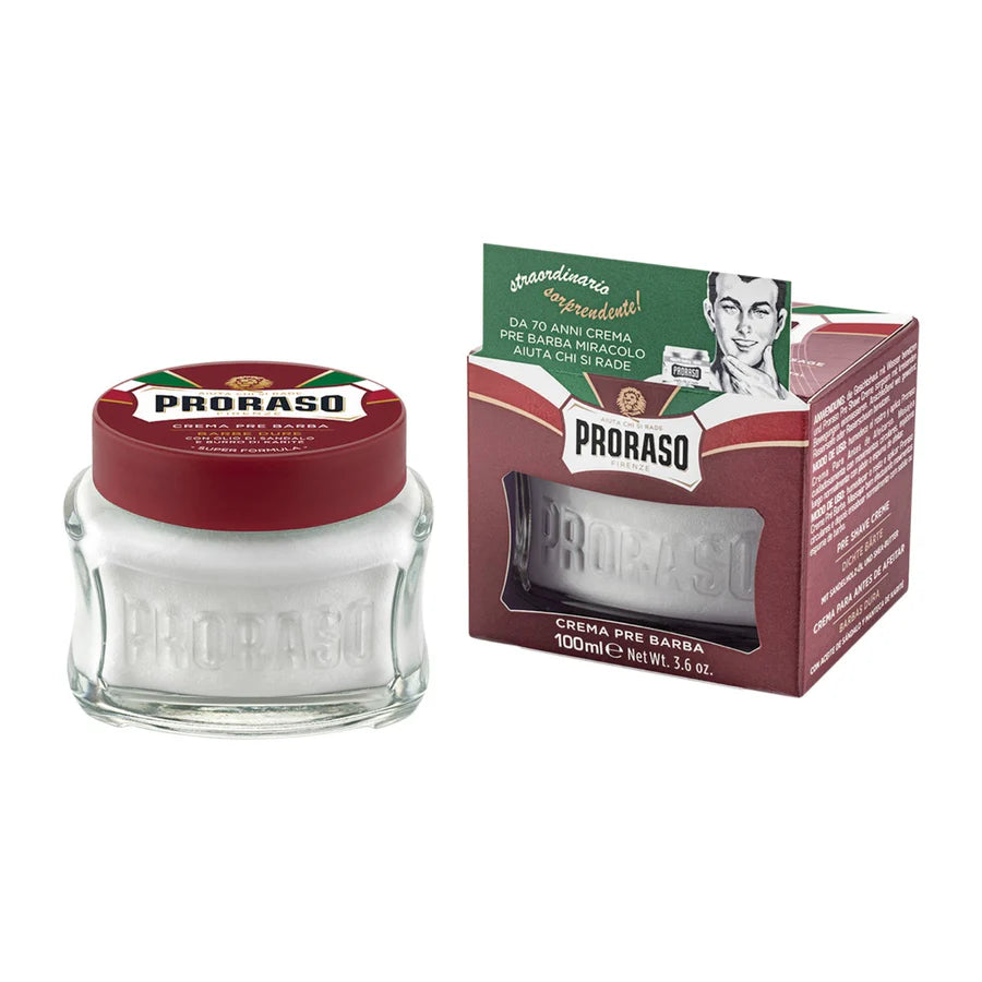 Proraso Red Pre-Shave Cream – Shea Butter & Sandalwood 100ml