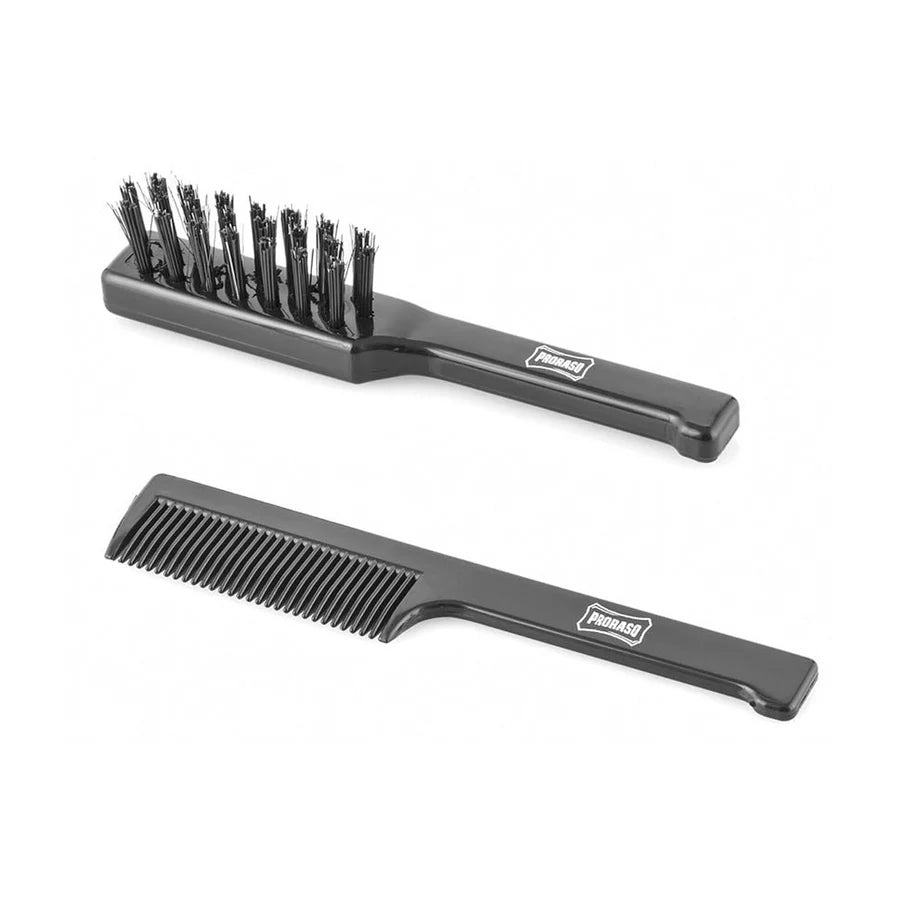 Proraso Moustache Brush & Comb Set